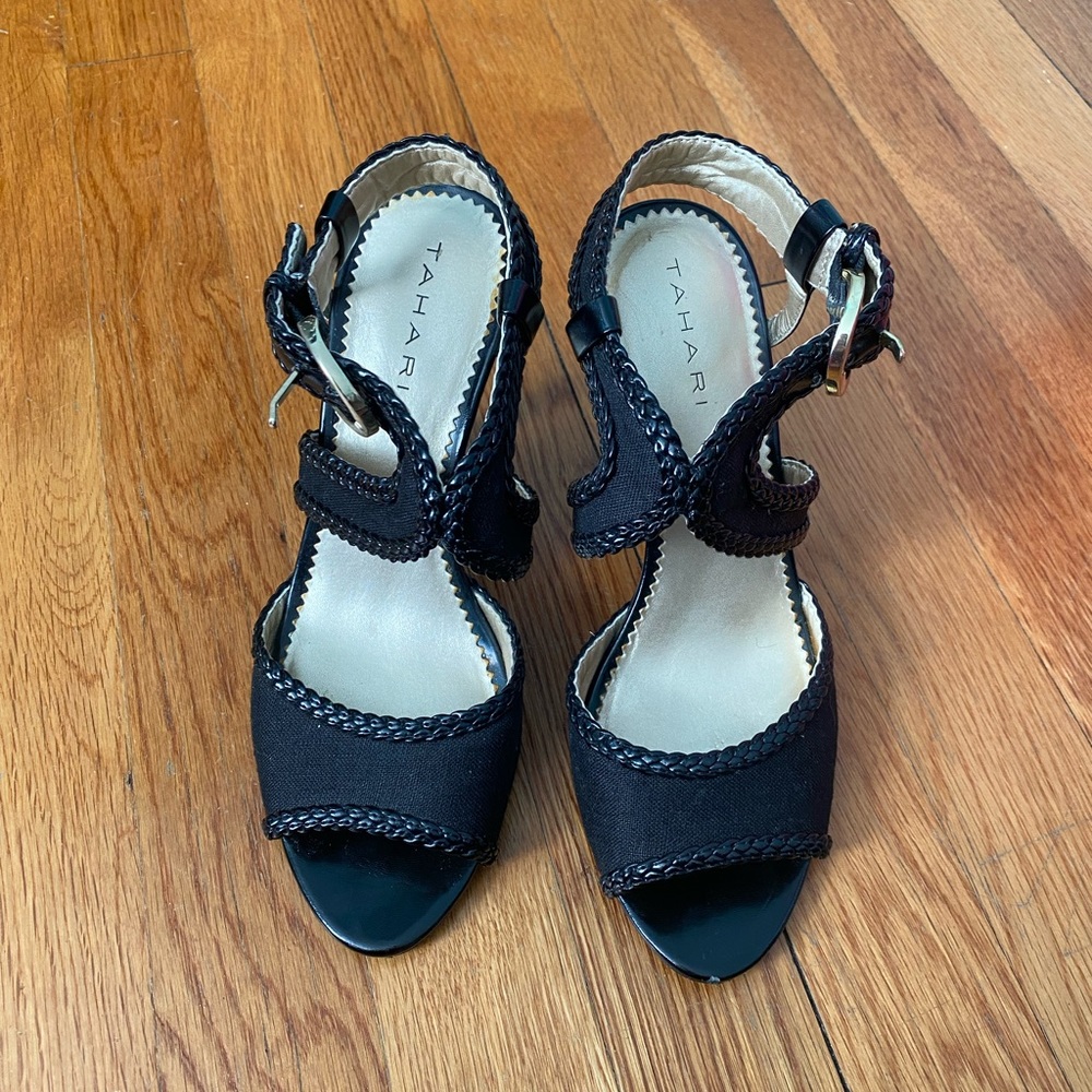 Tahari black heels